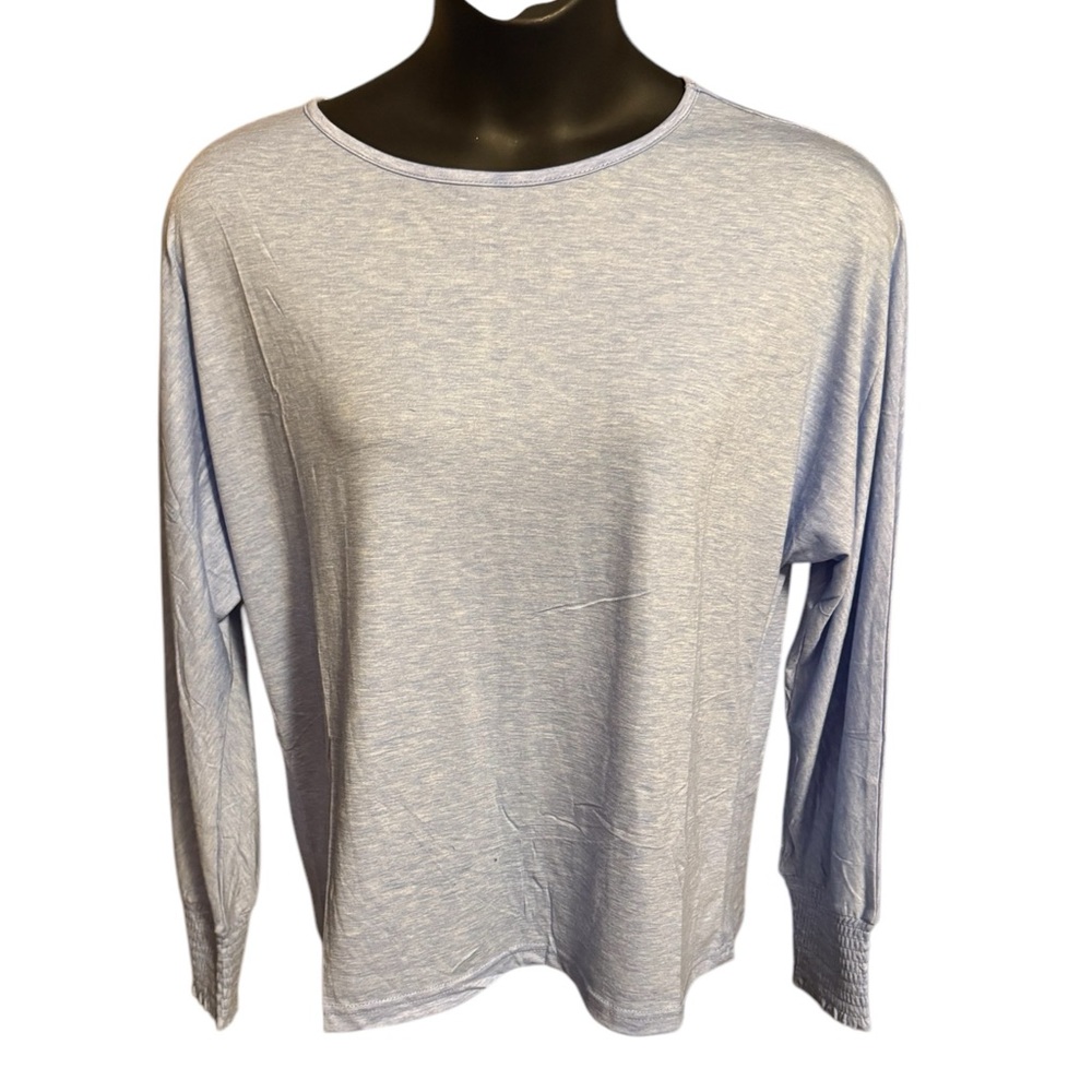Light Blue Women’s Top w/Darling Sleeve Detail
